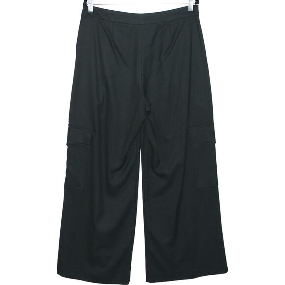 KOTON Arzu Sabanci Wide Leg Black Pants Size EU 42 Large - Picture 9 of 13